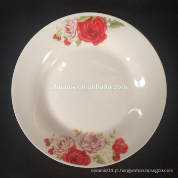 10,5 &quot;prato de porcelana cerâmica rosa